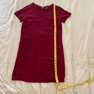 Lulu’s Elegant Burgundy Short Sleeve Dress Size XS